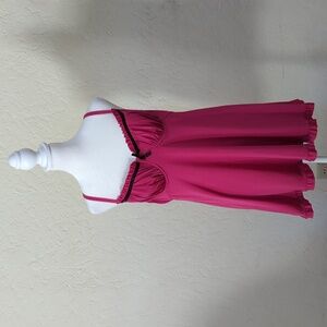 Smart & Sexy Fuchsia French Maid Ruffle Trim Babydoll Chemise Lingerie Size 38C